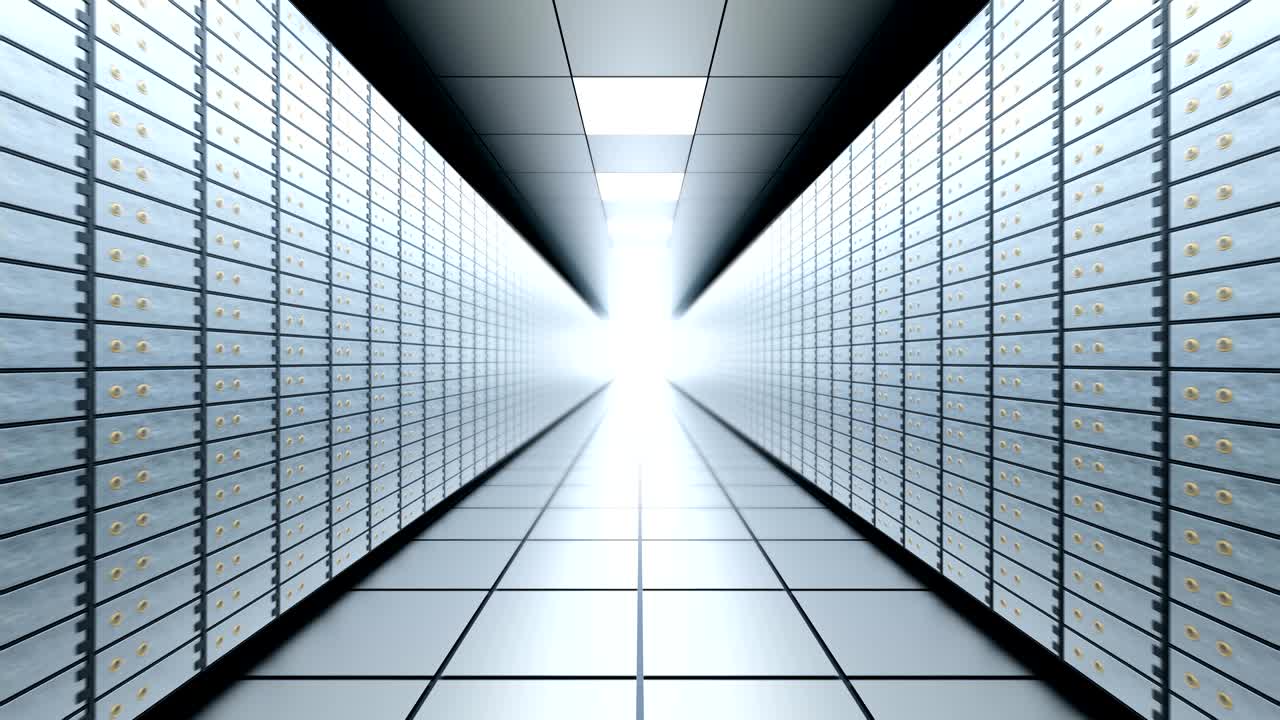 긴 밝은 은행 금고 방, 완벽한 루프