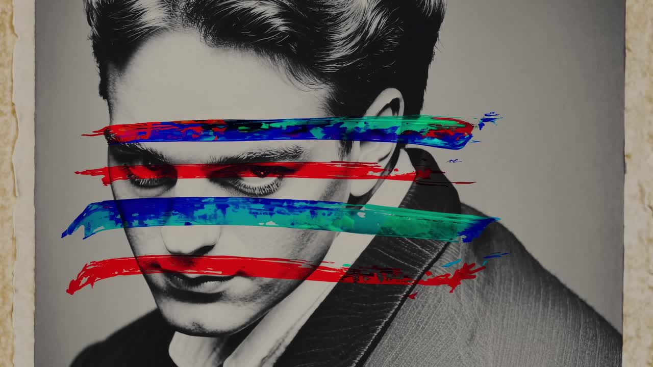 남자의 추상 초상화