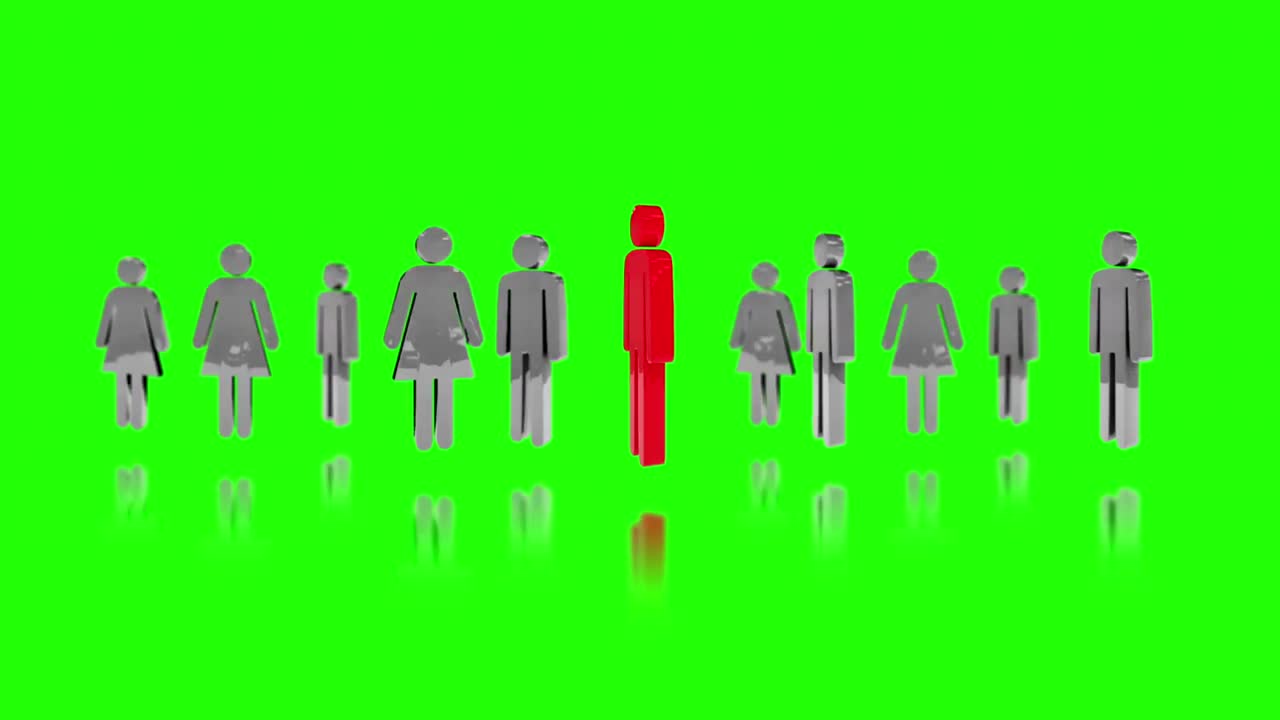 hombres y mujeres 3d rotando