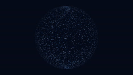 Esfera-De-Caos-Abstracto-Con-Puntos-De-Neón-En-Galaxia-Oscura