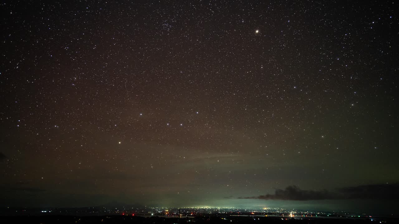 City Lights Under a Starry Night