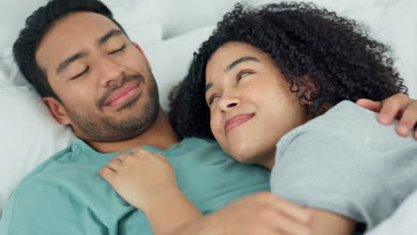 Love,-nose-and-couple-happy-together-in-hotel