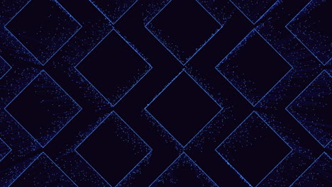 neon squares pattern with small motion dots and lines