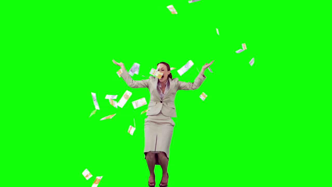 billetes de banco en cámara lenta cayendo