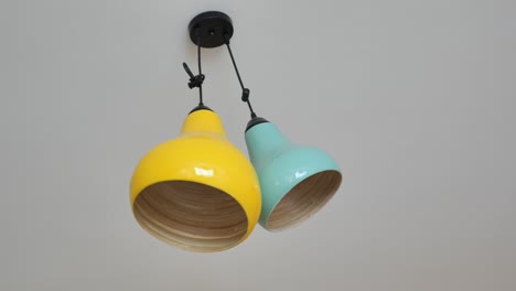 colorful hanging lamps