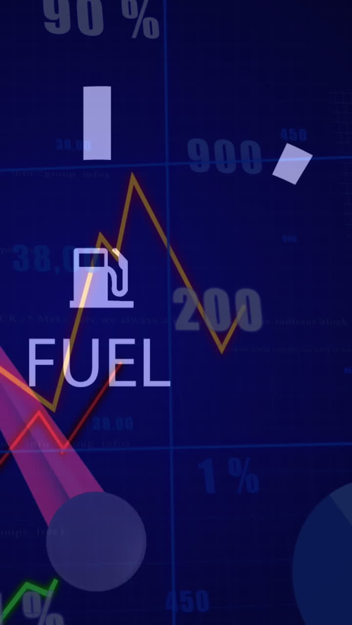 자동차 패널 위의 데이터 처리의 애니메이션