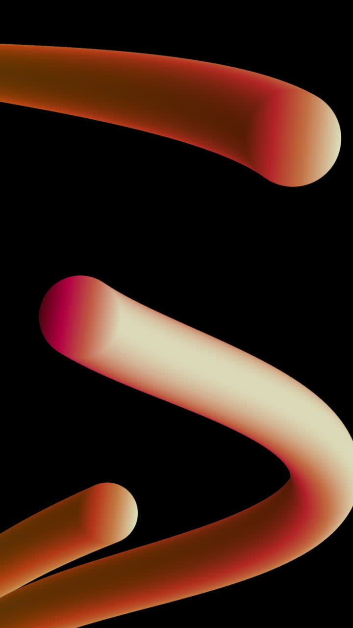 Forme Astratte a Gradiente Fluido in Movimento su Sfondo Nero