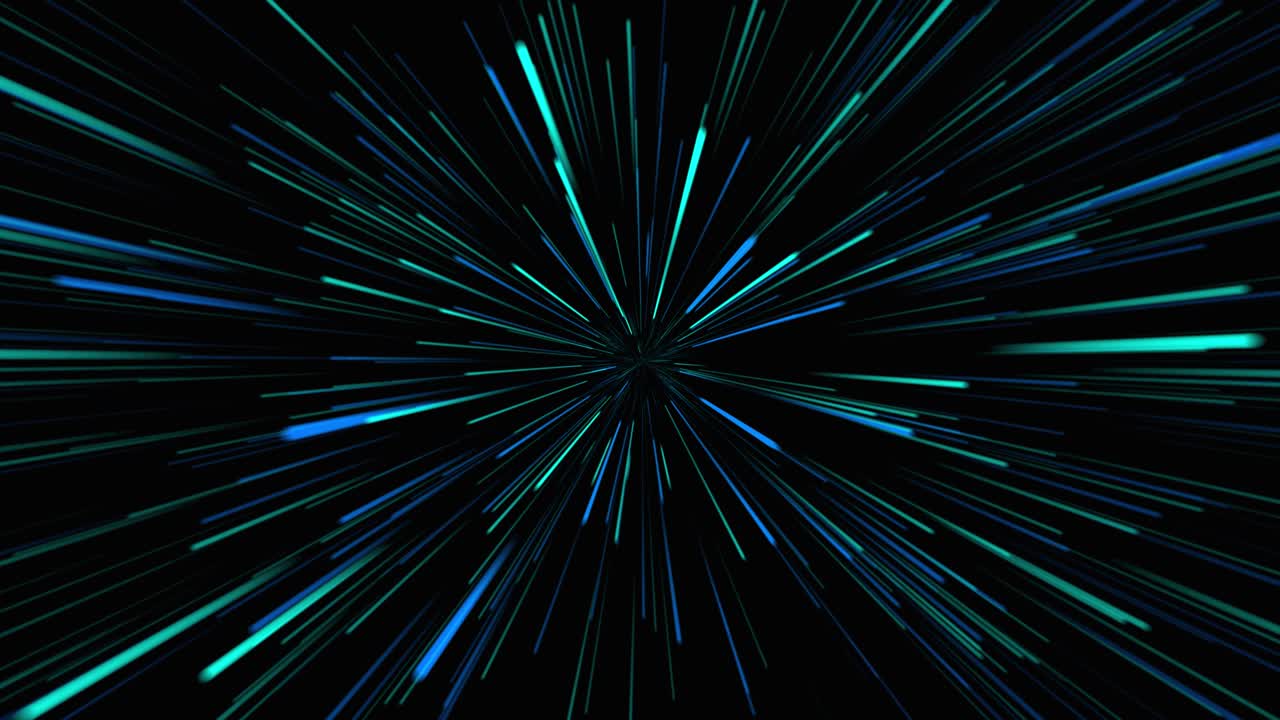 추상적인 파란 빛의 이 빠르게 지나가고, 창의적인 개념, 현대적이고 최첨단