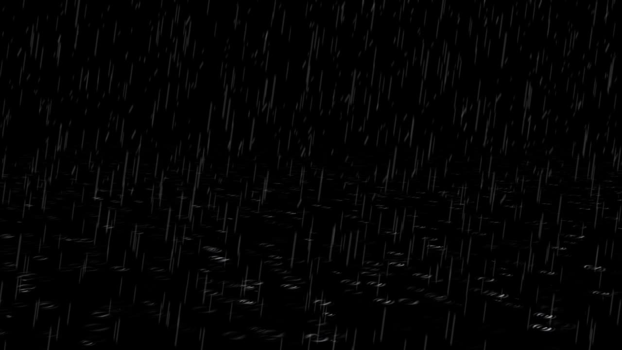 heavy rain on a dark stormy summer day seamless loop Animation Background.
