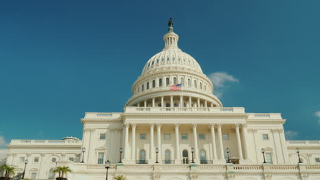 capitol building in washington dc against blue sky