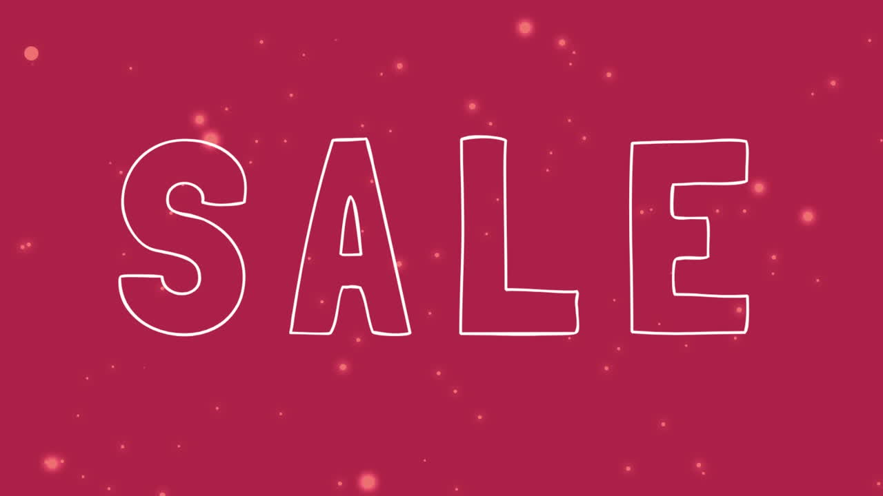 판매 텍스트와 빨간색 배경