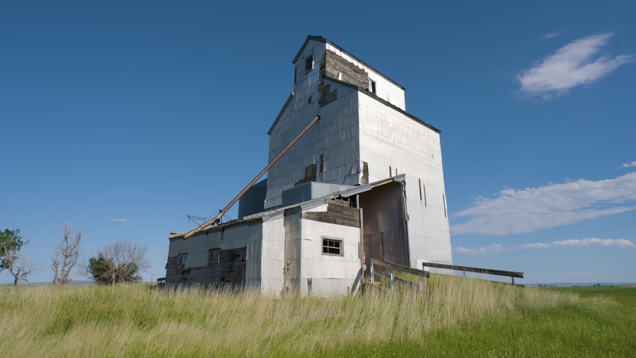 Abandoned Grain Elevator in a Rural Landscape