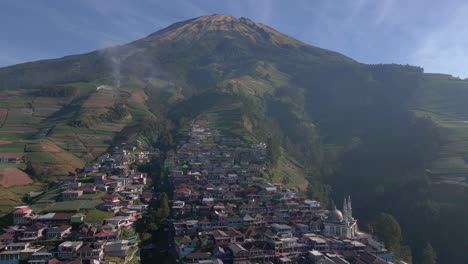 la belleza de nepal van java en indonesia, vista aérea