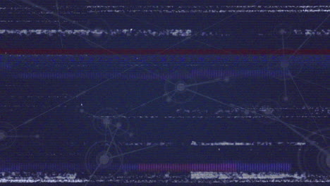 animation of networks of connections with over data processing