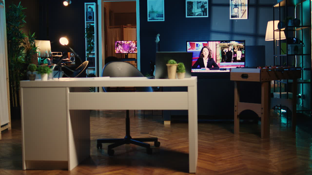 스트리밍 기술, pc 화면을 갖춘 스튜디오