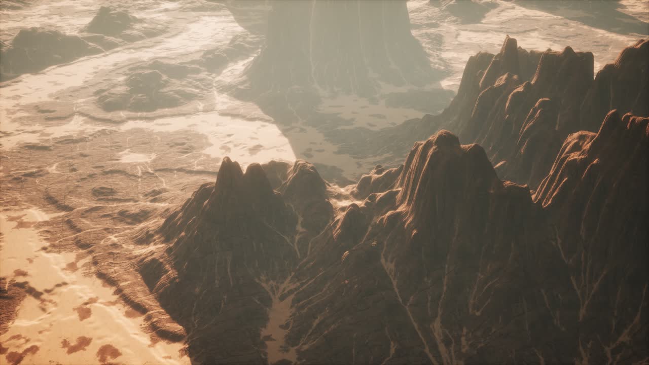 una toma aérea de un dron del cañón de las rocas rojas