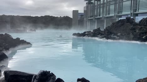 static of great blue lagoon thermal spa in iceland