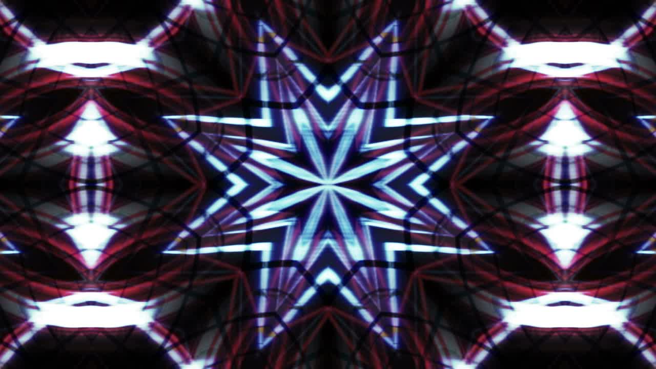 Kaleidoskop, abstraktní disko taneční světla, pozadí, smyčka, 4K