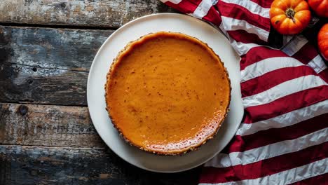 pumpkin cheesecake with american flag