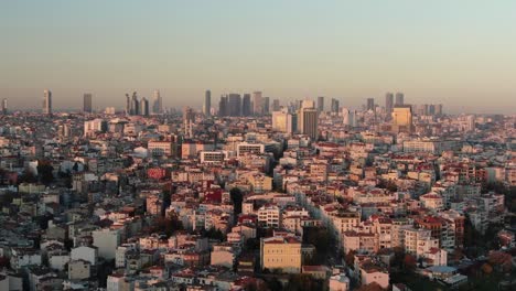 aerial view of the city in istanbul turkey