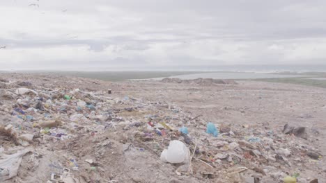 rubbish piled on a landfill full of trash