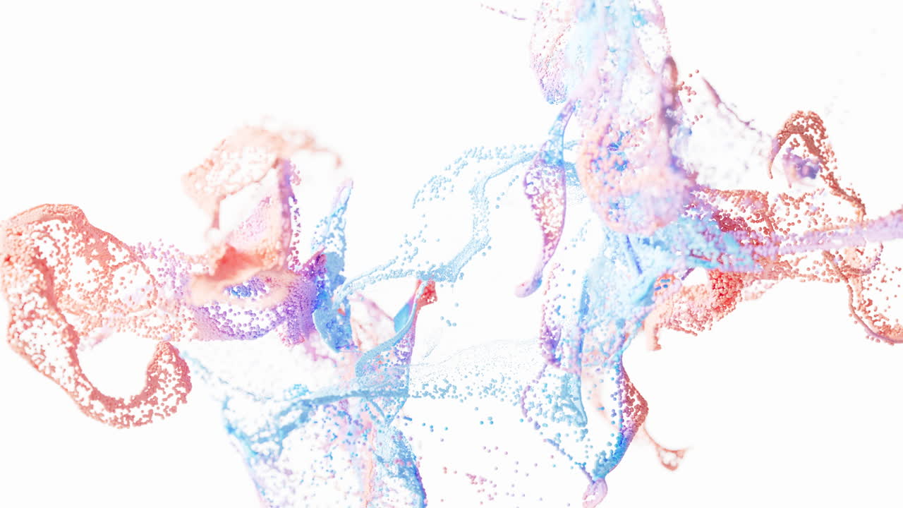 patrón de partículas de onda abstracta, renderización en 3d.