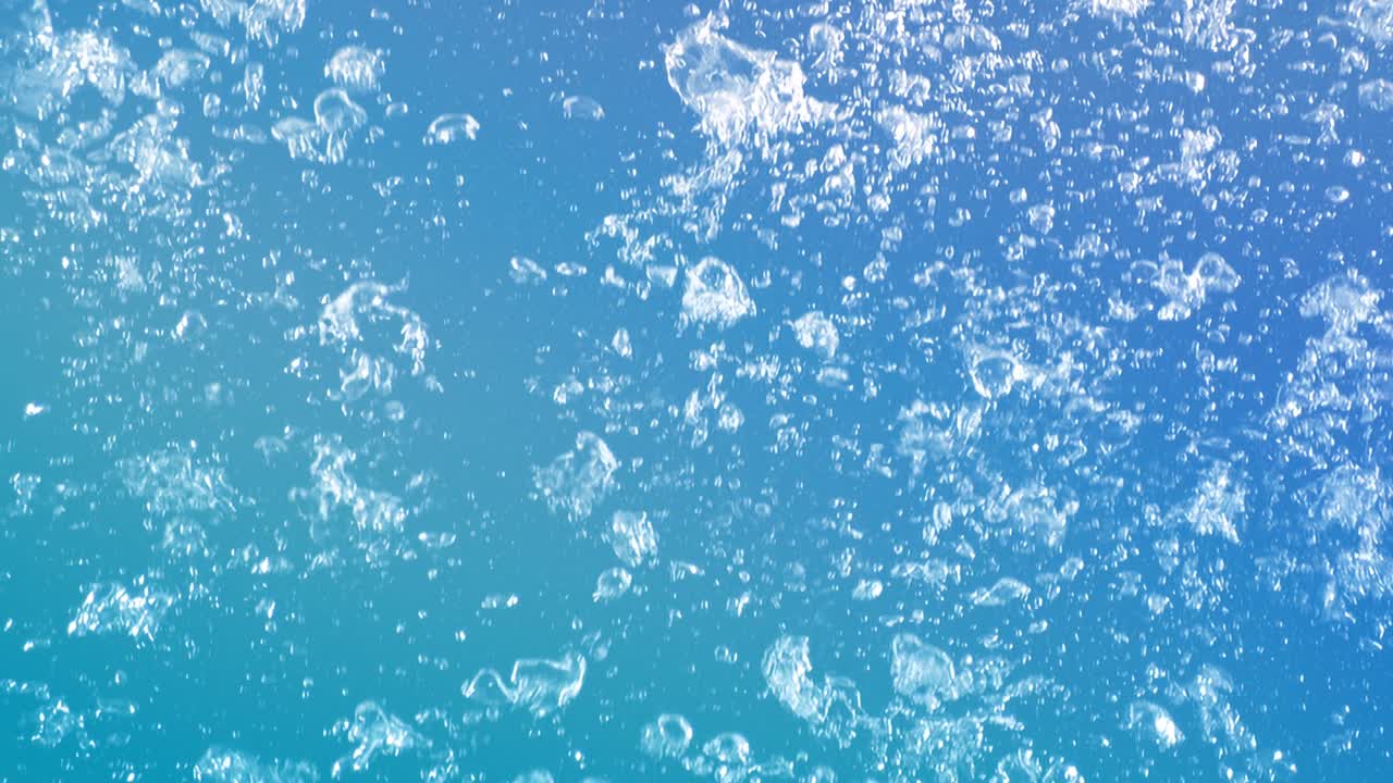 추상적인 자연 풀 프레임 상승 수소 에너지 가스 거품 루프 배경