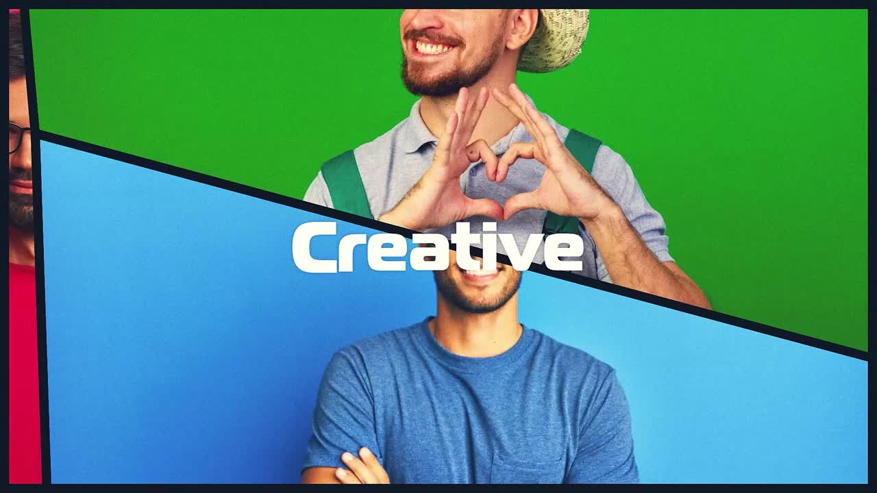 Abstrakter Splitscreen-Opener