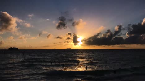 playa norte atardecer isla mujeres mexico time-lapse