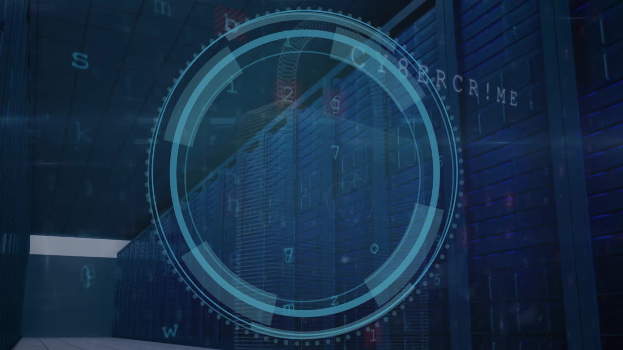 Animation of data protection text and data processing over computer servers