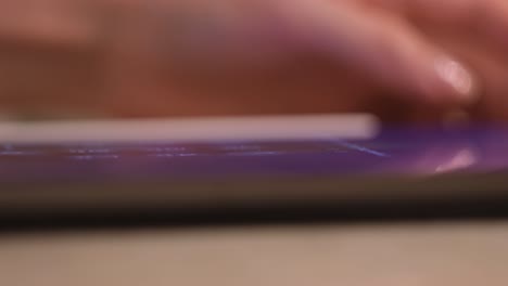 Person using a tablet