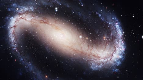 a spiral galaxy moving in the universe