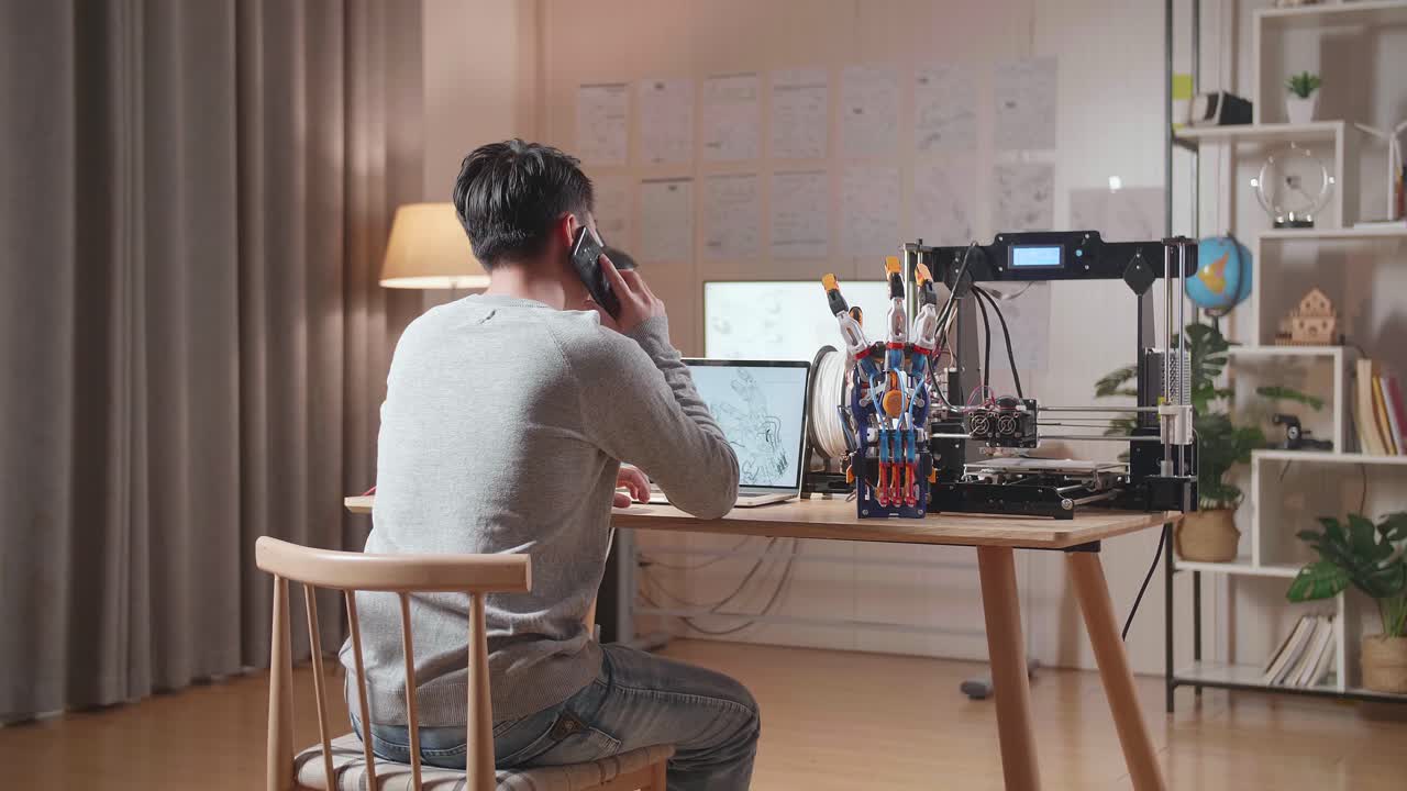 3d 프린팅 디자인 집에서 일하는 것