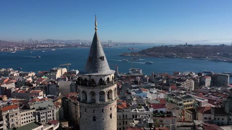 aerial view of galata tower in istanbul stock video istanbul, europe, eminonu district, turkey - middle east, anatolia