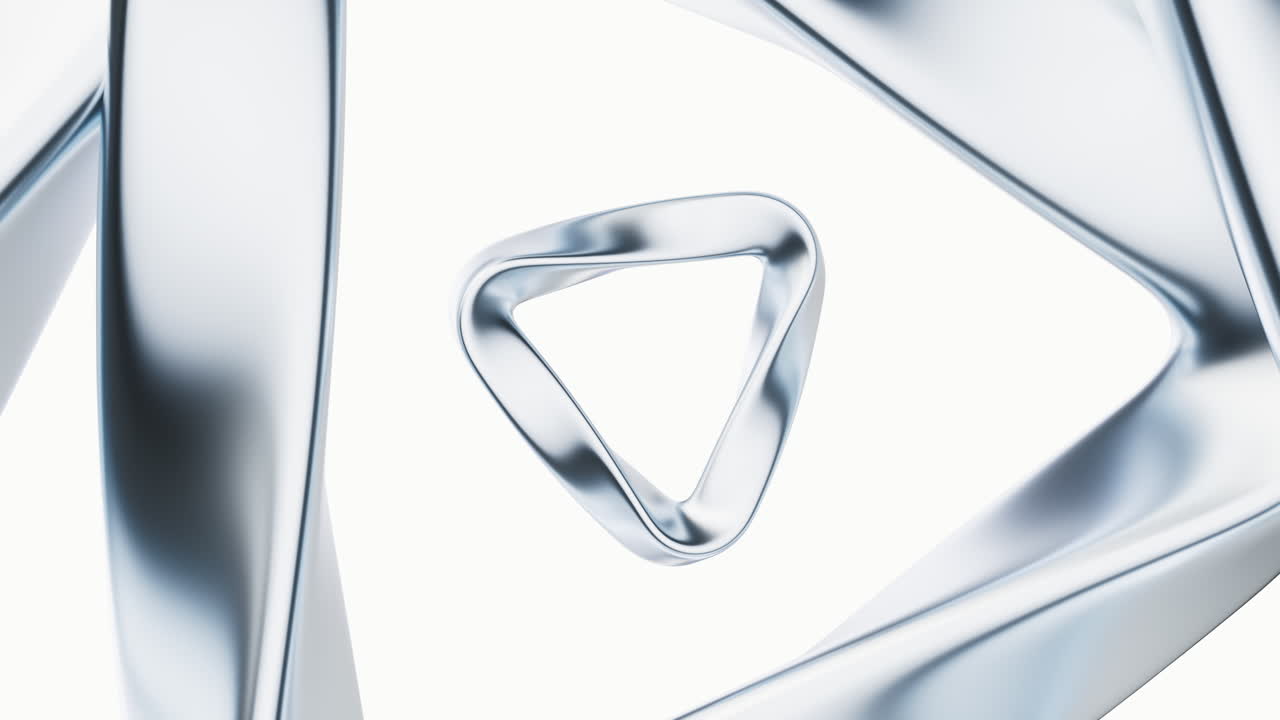 금속 곡선 기하학 배경, 3d 렌더링