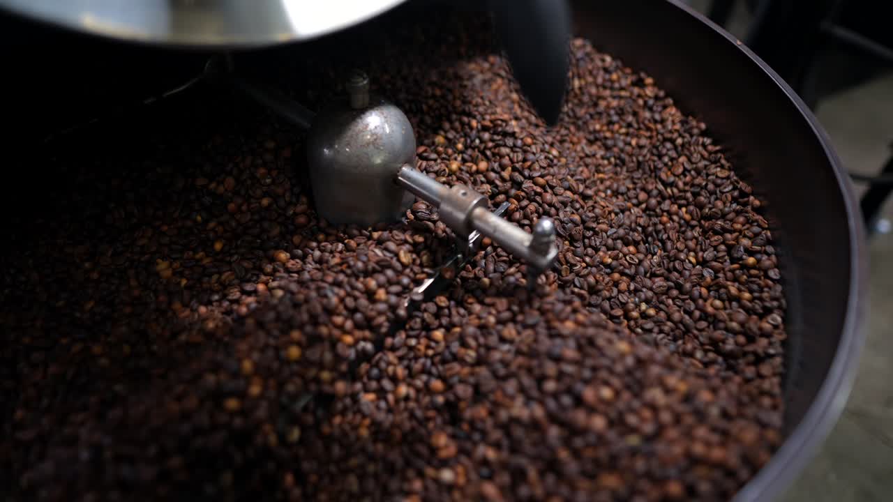 Coffee Beans in a Roasting Machine