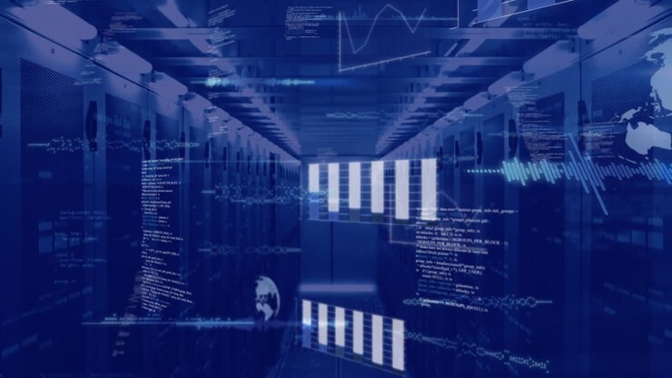 Animation of digital data processing over computer servers