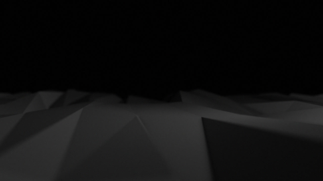 3d Black Polygonal Terrain Background Loop