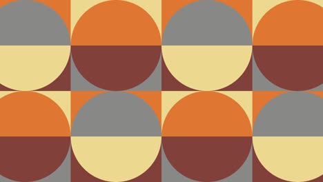 animated tiles in geometric pattern in retro color palette. minimal motion graphic loop animation in flat retro style