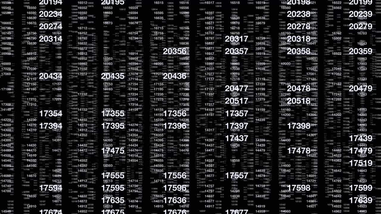 Abstract Number Background: Matrix of Digits