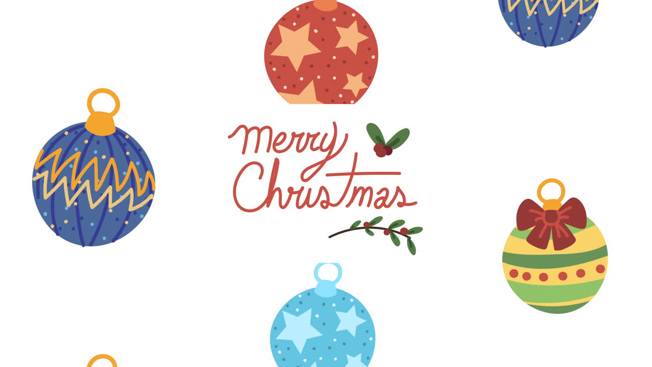 크리스마스 축하합니다. 공으로 쓰여진 글자