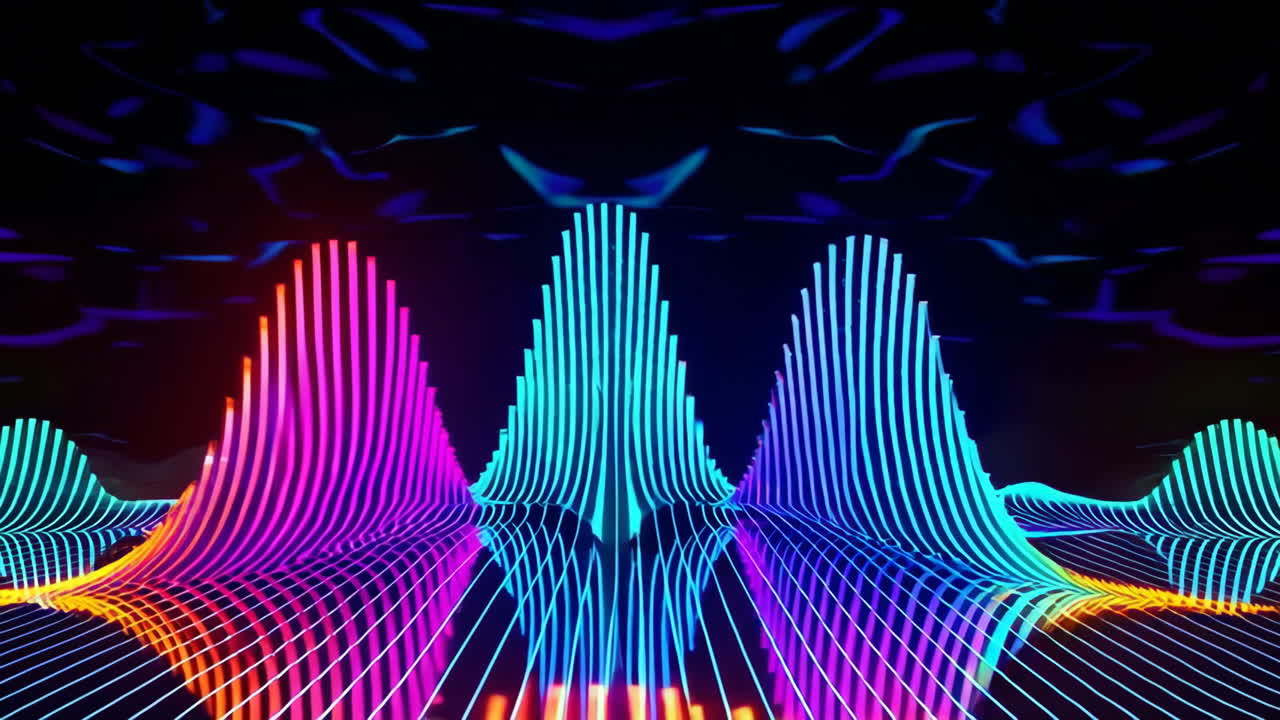 Neon Abstract Music Visualization
