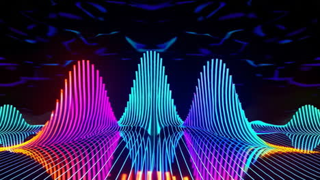 neon abstract music visualization