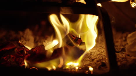 slow motion close up of fire.