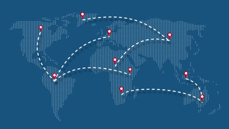 navigation map of the world.