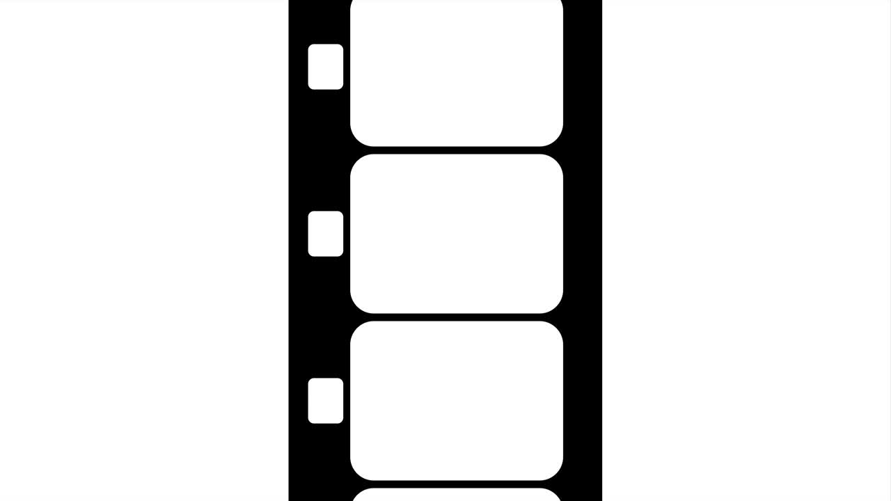 8mm 슈퍼 필름 스트립은 색 바탕에서 움직이고, 원활한 루프 가능한 비디오 영상, 추상적인 필름 스트림 디자인 템플릿.