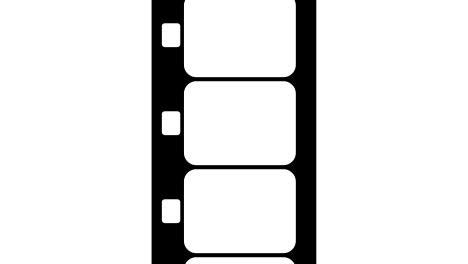 super 8mm tira de película moviéndose sobre fondo blanco. imágenes de video en bucle sin costuras. plantilla de diseño de tira de película abstracta