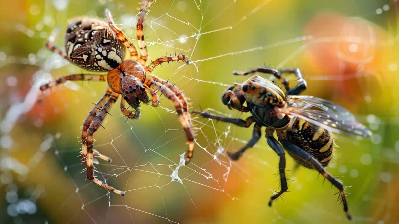 Spider and Fly on Web