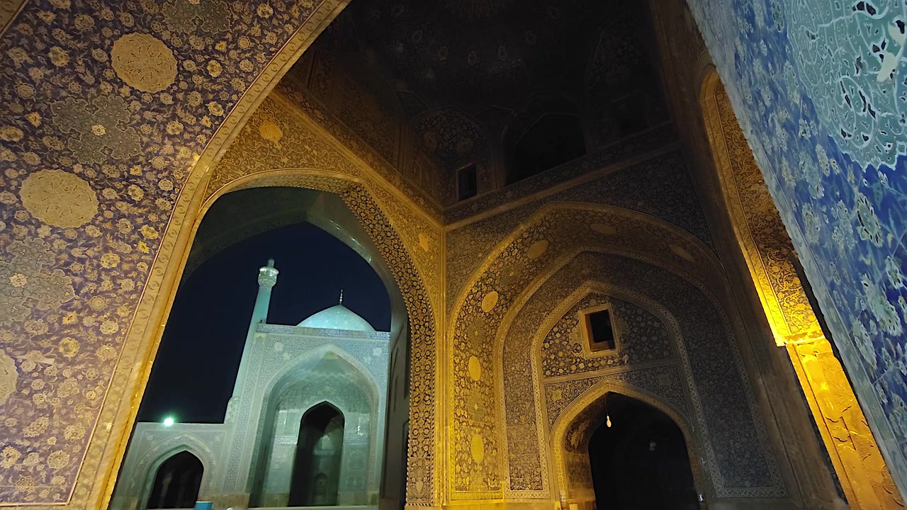 Night View of the Historic Jameh Mosque of Isfahan