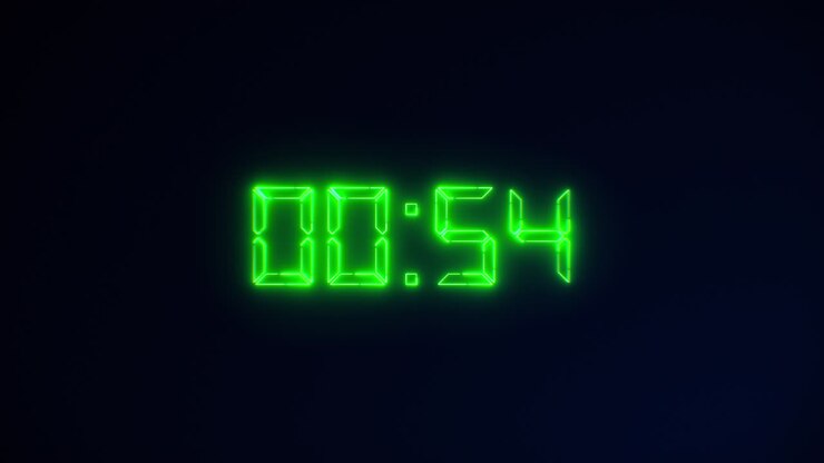 60 Seconds Countdown Timer on Green Screen